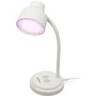 Groov-e Astra LED Lamp With Wireless Charging Pad & Bluetooth Speaker - White