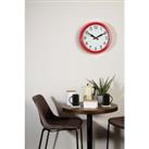 Interiors by PH Red Metal Lined Rim Wall Clock