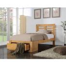 Flintshire New Bretton Solid Wood Bed Frame 3Ft Single Oak Effect