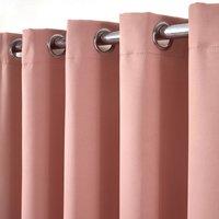 Dreamscene Eyelet Blackout Curtains Pair Of Thermal Ring Top Ready Made Luxury Blush Pink 66 Wide X 90 Drop