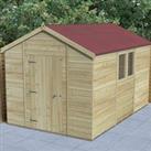 Forest Garden Timberdale T&G Pressure Treated 12x8 Apex Shed