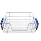 LivingandHome Living and Home 500mm Kitchen Pull Out Wire Basket Larder Organizer - Silver