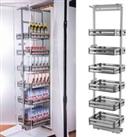 LivingandHome Living and Home 6 Tier Pull Out Larder Baskets Kitchen Cabinet Cupboard - Silver