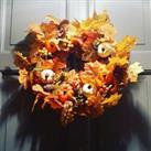 LivingandHome Living and Home Artificial Wreath Halloween Thanksgiving Decor