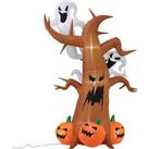 LivingandHome Living and Home 240Cm Halloween Inflatable Tree Ghost Pumpkin Blow Up