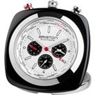 Briston Clubmaster Travel Alarm Clock - Black Acetate White Dial