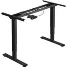 TecTake Twain Electric Height-adjustable Computer Desk Base Metal Table Frame - Black