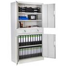 TecTake Filing Cabinet With 2 Drawers - Light Grey