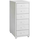 TecTake Filing Cabinet On Casters - Metal Light Grey