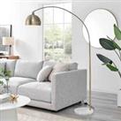 Furniture Box Holden Gold/White Floor Arc Standing Lamp