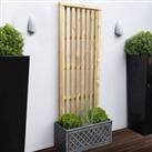 Forest Garden 1.8m x 0.6m Pressure Treated Vertical Slatted Screen
