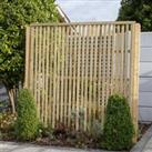 Forest Garden 1.8m x 1.8m Pressure Treated Vertical Slatted Screen