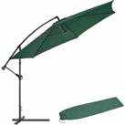 Tectake Cantilever Parasol 350cm With Protective Sleeve Green
