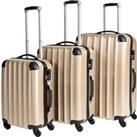 TecTake Lightweight Suitcase Set 3-piece - Cream