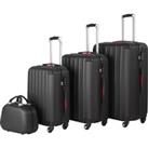 TecTake Suitcase Set 4-piece Pucci - Black