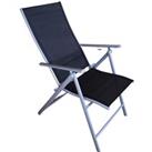 Redwood Leisure Multi Position Reclining Garden Chair- Black