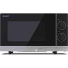 Sharp YC-PS201AU-S 700W 20L Microwave Oven - Stainless Steel