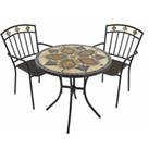 Exclusive Garden Darwin 76cm Bistro Table with 2 Malaga Chairs Set