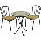Exclusive Garden Henley 60cm Bistro Table with 2 Milan Chairs Set