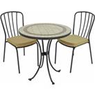 Exclusive Garden Henley 71cm Bistro Table with 2 Milan Chairs Set