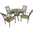 Exclusive Garden Haslemere 91cm Patio Table with 4 Ascot Chairs Set
