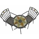 Exclusive Garden Montilla 60cm Bistro Table with 2 Malaga Chair Set