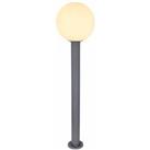Globo Ossy Antracite And Opaque Dome Large Bollard Light Ip44