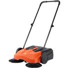 Yard Force 68cm Hand Push Sweeper with Twin Side Brush Attachments - HW FS68