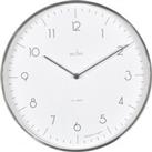 Acctim Madison Brushed Silver White 35cm Wall Clock