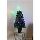 Robert Dyas 90cm Multi Coloured LED Fibre Optic Christmas Tree