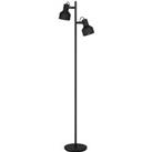 Eglo Adjustable Blk Floor Lamp