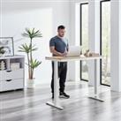 Furniture Box Atticus Height Adj. Office Desk - Oak/White