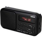 Akai Compact Pocket Fm Radio Black