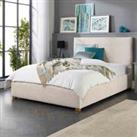 Aspire Boucle Upholstered Garland Ottoman Bed Frame Cream 3ft