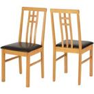 Seconique Vienna Dining Chair x1 Per Box - Medium Oak Brown Pu