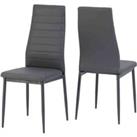 Seconique Abbey Dining Chair X 2 - Grey Pu