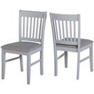 Seconique Oxford Dining Chair X 2 - Grey Grey Fabric