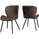 Seconique Quebec Dining Chair X 4 - Brown Pu