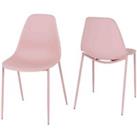 Seconique Lindon Dining Chair X 2 - Pink