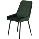 Seconique Avery Dining Chair X 2- Emerald Green Velvet