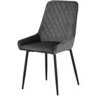 Seconique Avery Dining Chair X 2- Grey Velvet