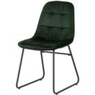 Seconique LUKas Dining Chair X 2- Emerald Green Velvet