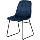 Seconique LUKas Dining Chair X 2- Sapphire Blue Velvet