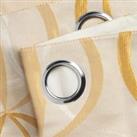 Essential Living Ome Eyelet Ring Top Curtains Ochre 117cm x 228cm