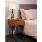 Lloyd Pascal Caldbeck 1 Drawer Bedside Table With Metal Legs