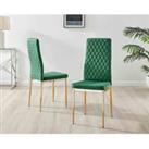 Furniture Box 4x Milan Kitchen Dining Chair Green Velvet