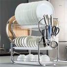 LivingandHome Living and Home 3 Tier Dish Drainer Rack Plate Draining Tray Board Kitchen Washing Sto