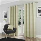 Enhanced Living Goodwood Green Thermal Energy Saving Dimout Eyelet Pair Of Curtains With Wave Pattern 66 X 54 Inch 168X137Cm
