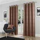 Enhanced Living Goodwood Bronze Thermal Energy Saving Dimout Eyelet Pair Of Curtains With Wave Pattern 46 X 72 Inch 117X183Cm