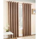 Enhanced Living Vogue Latte Natural 90 X 54 Inch 229X137Cm Pair Of Eyelet Thermal Noise Reducing Dim Out Curtains